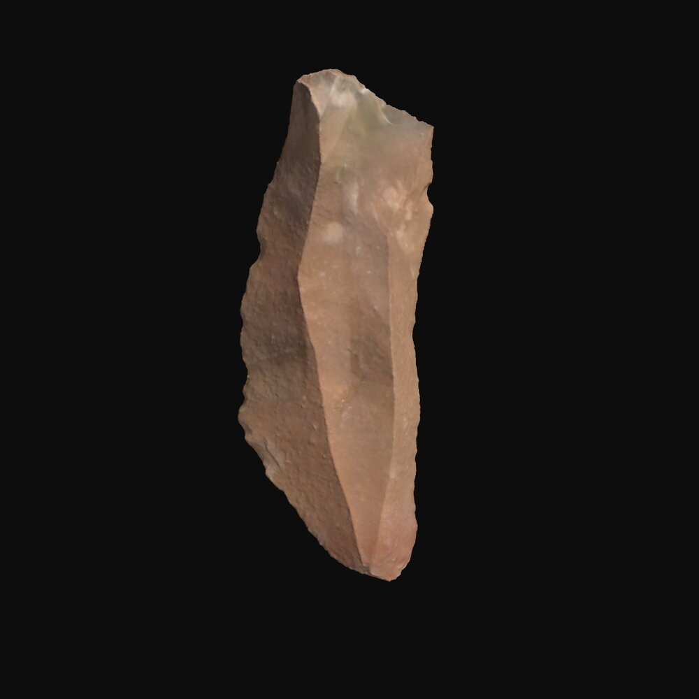 MA1978.162.13 Pointed blade of translucent brown flint