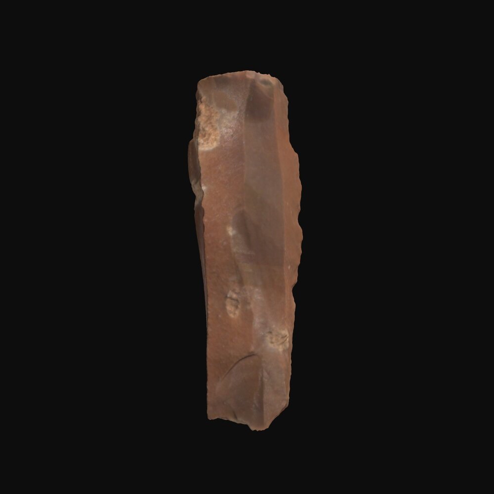 MA1978.162.14 Finely prepared small blade of brown flint
