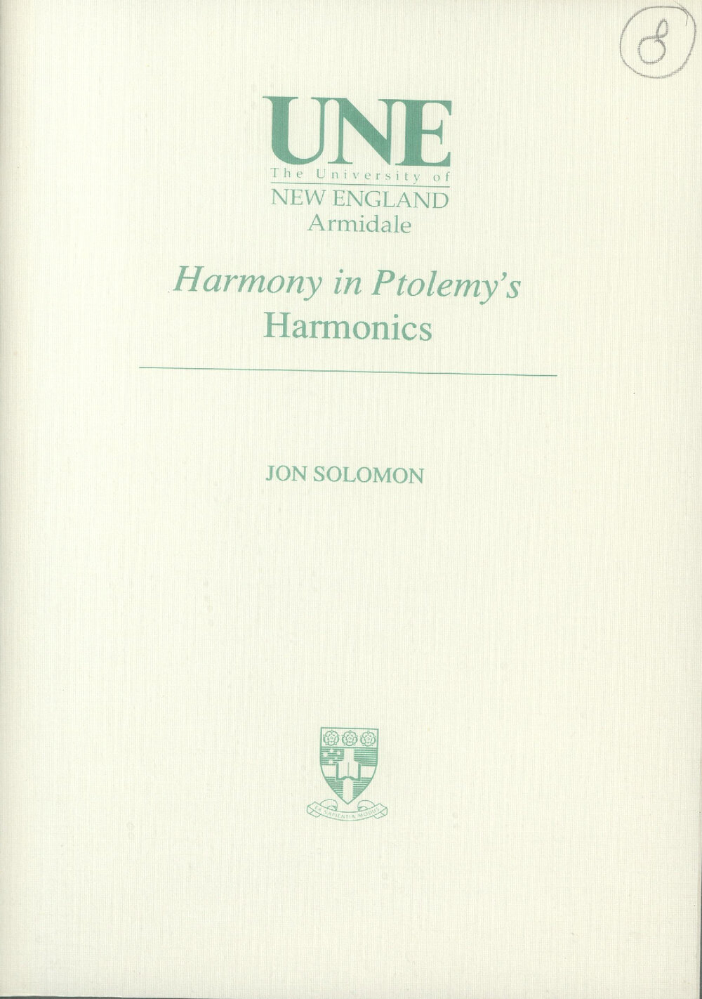 Harmony in Ptolemy's Harmonics