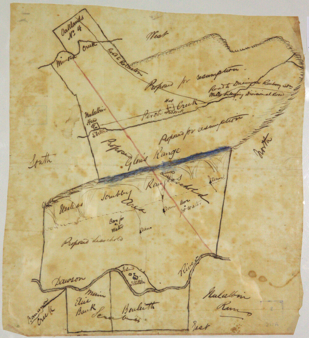 Sketch Map of Nulalbin head station and adjoining areas proposed for resumption or leasehold