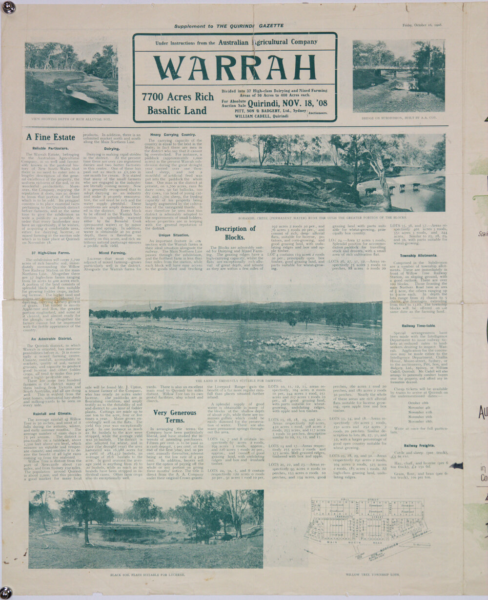 Supplement to sale map shown in Map 32