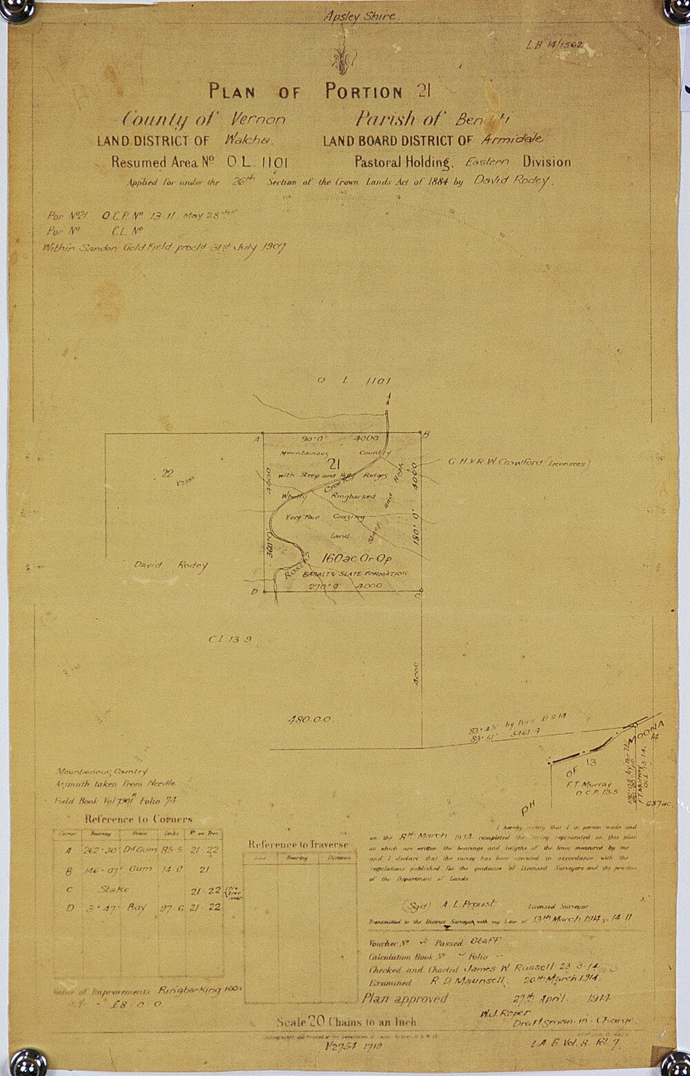 Plan of portion 21: resumed area