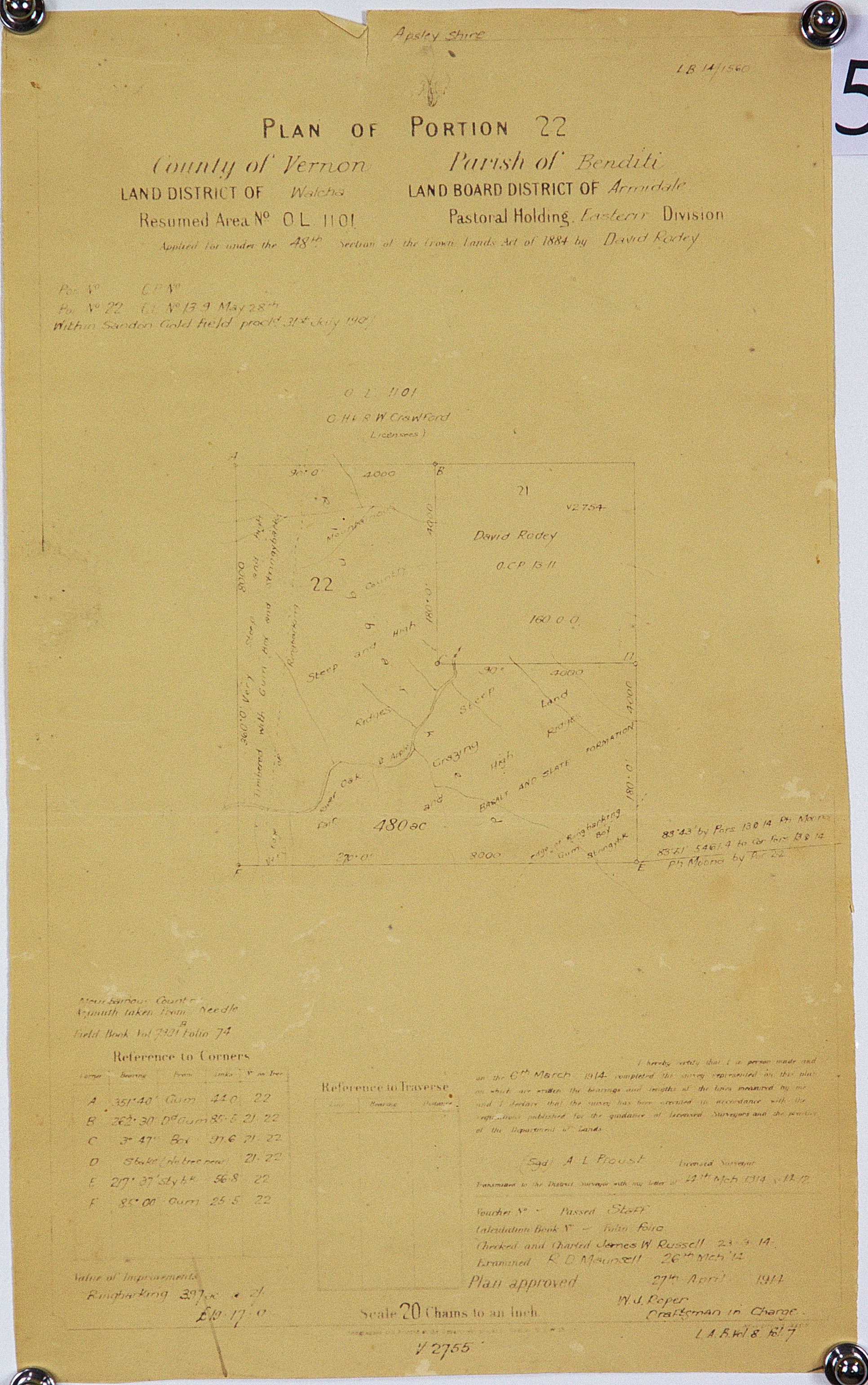 Plan of portion 22: resumed area