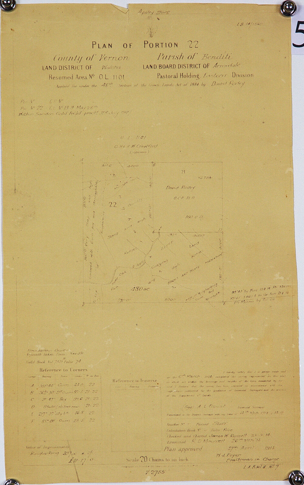 Plan of portion 22: resumed area