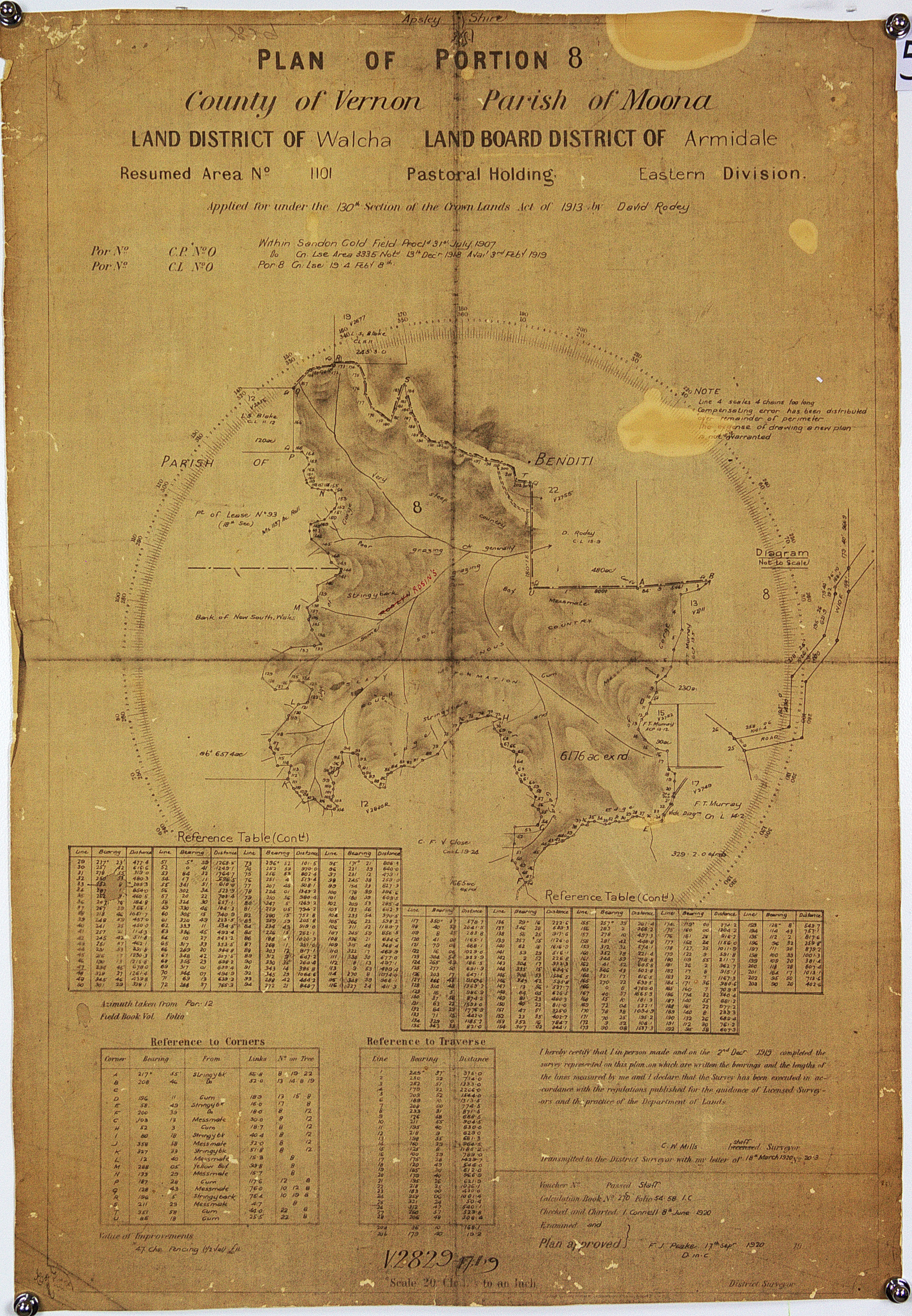 Plan of portion and parish of Moona: resumed area