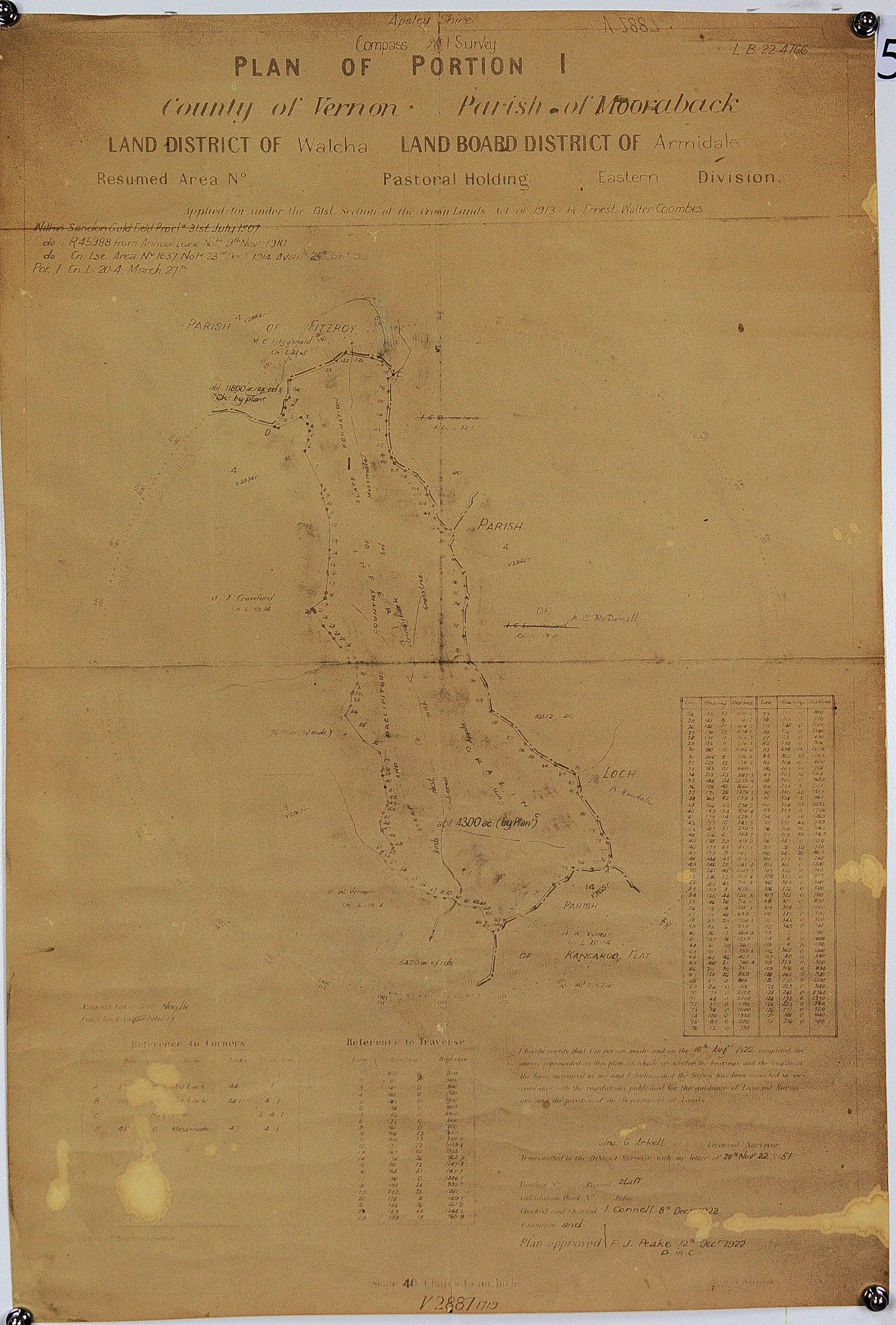 Plan of portion 1. Resumed area