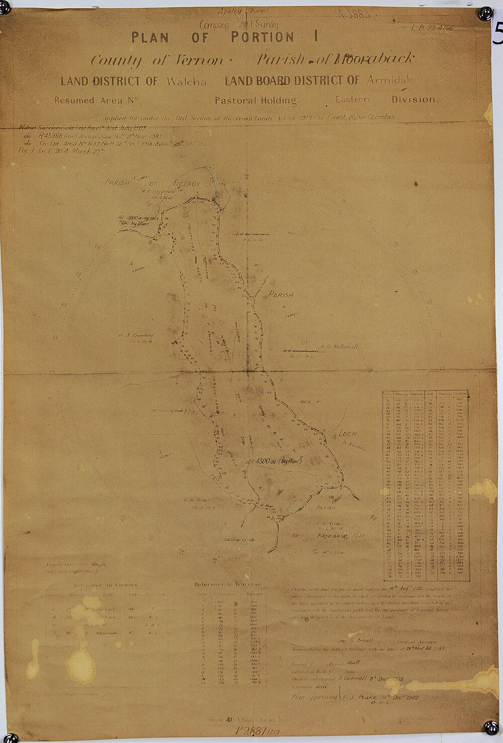Plan of portion 1. Resumed area