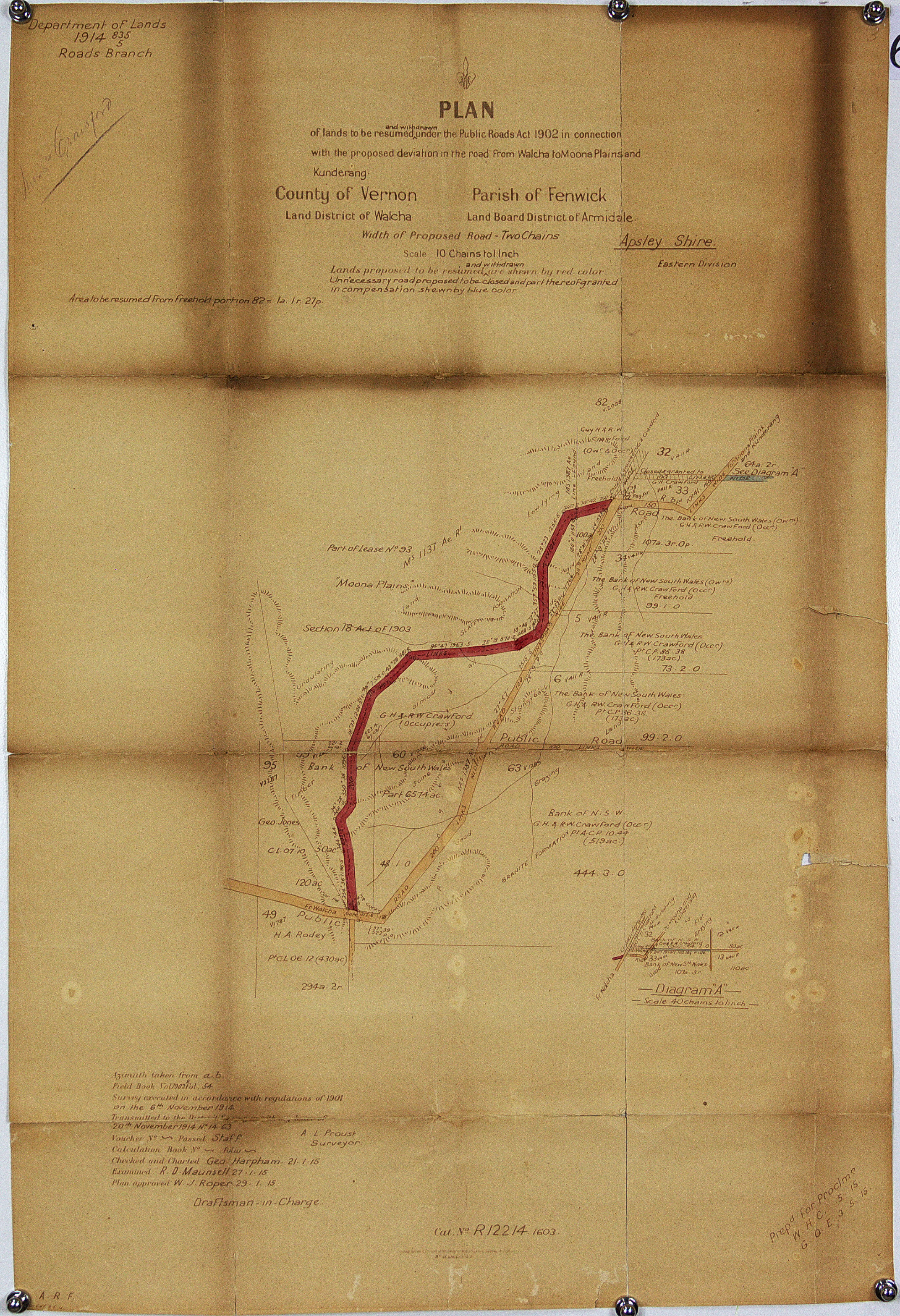 Moona Plains, plan of land to be resumed