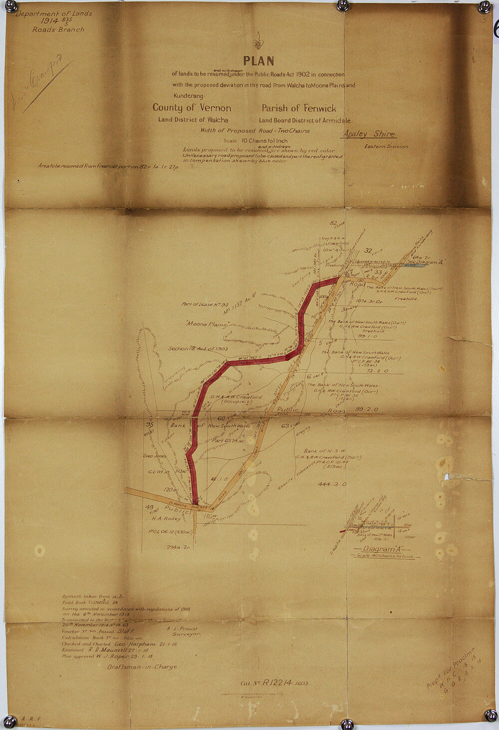 Moona Plains, plan of land to be resumed