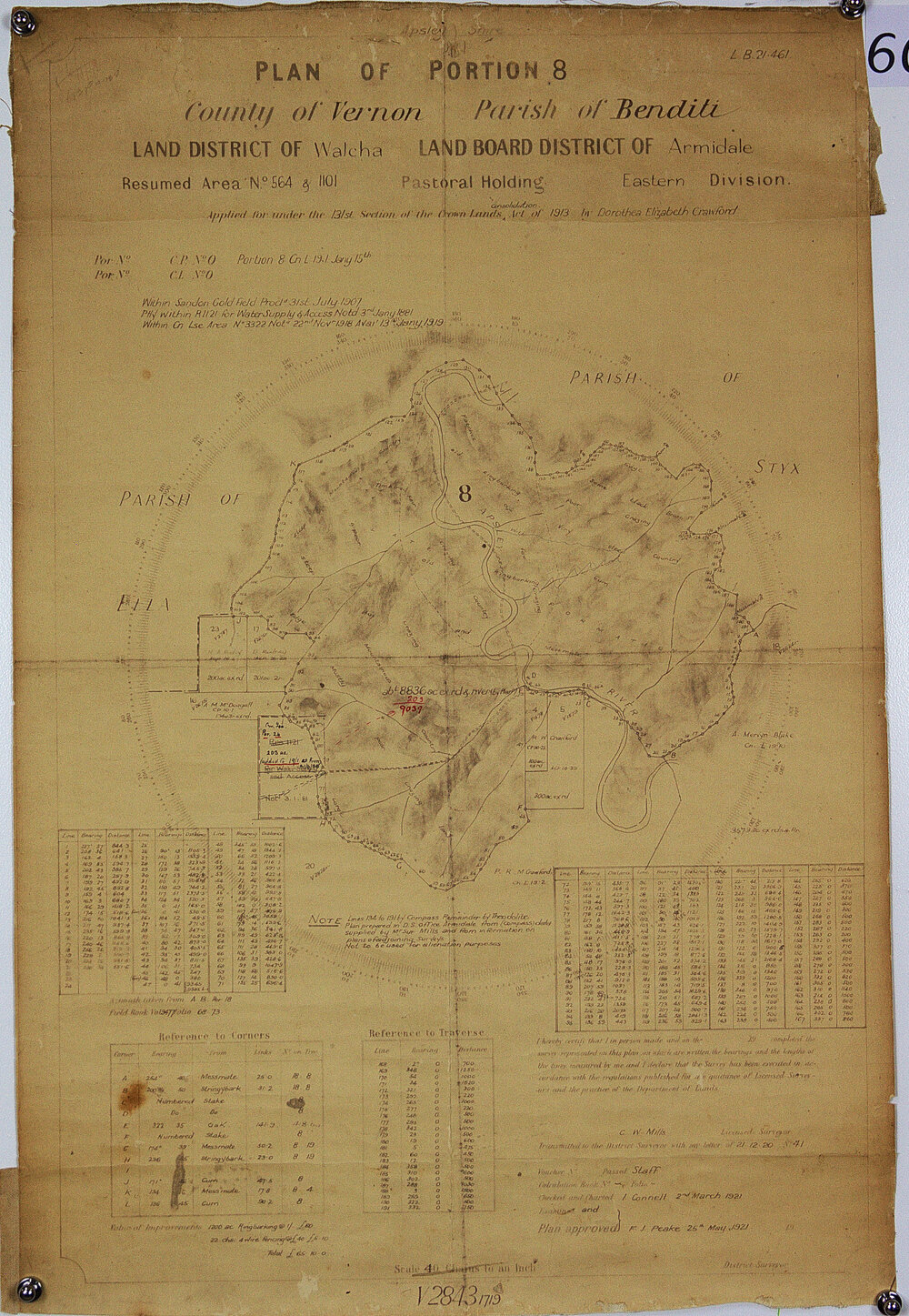 Plan of portion 8. Resumed area