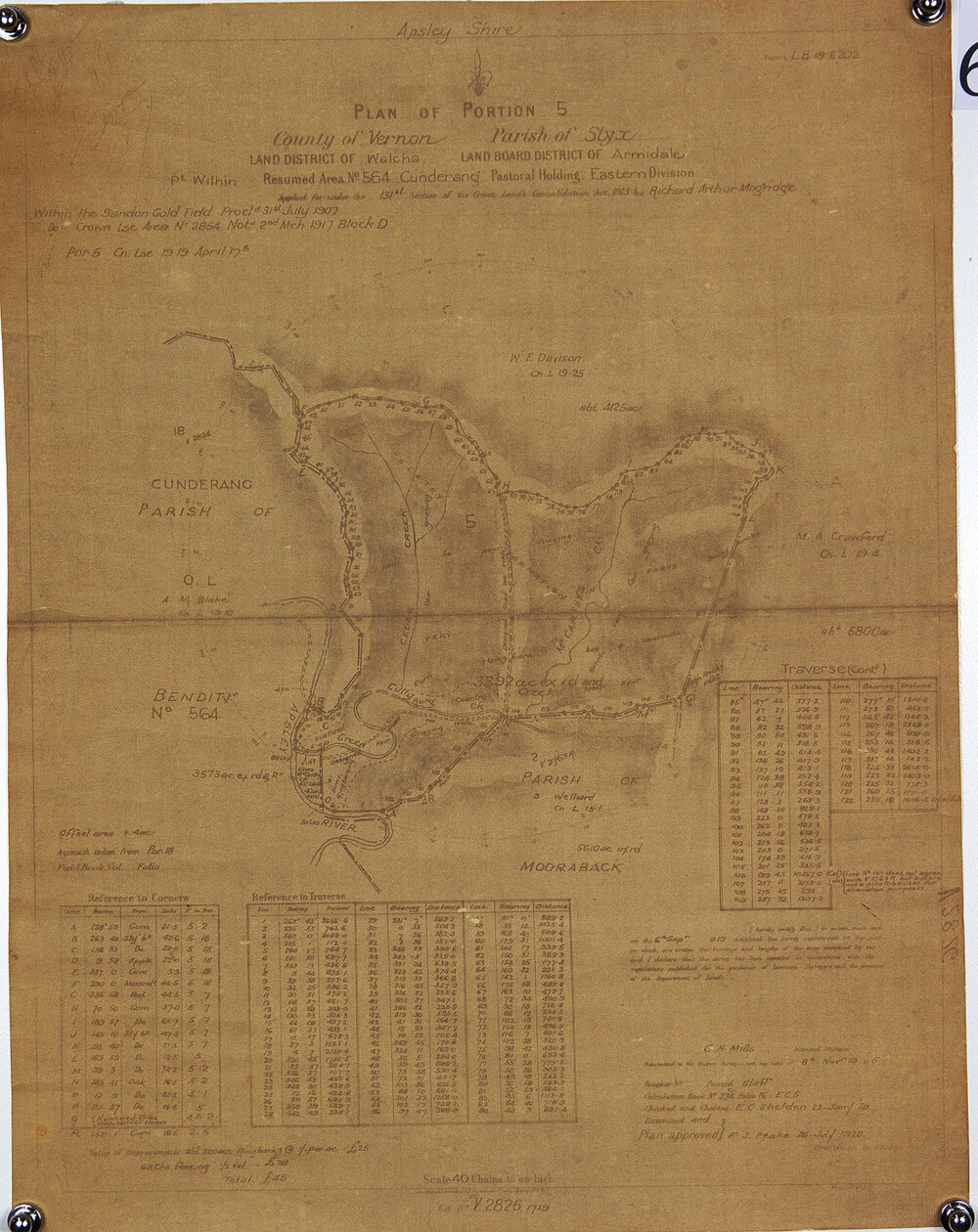 Plan of portion 5 - County of Vernon, Parish of Styx, 1920