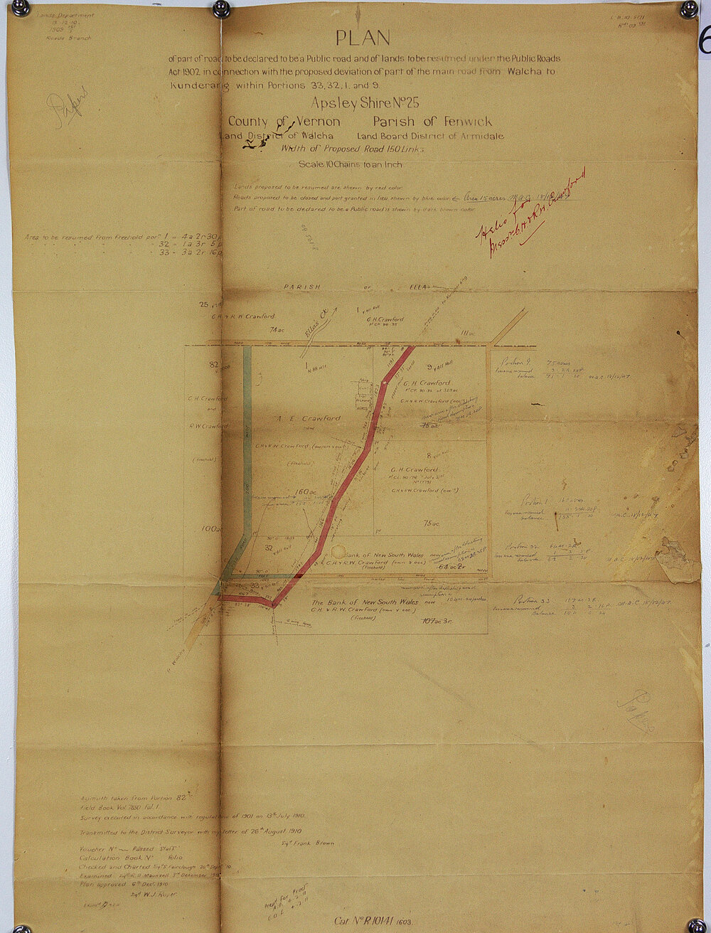Plan of part of road to be declared public road and resumed land