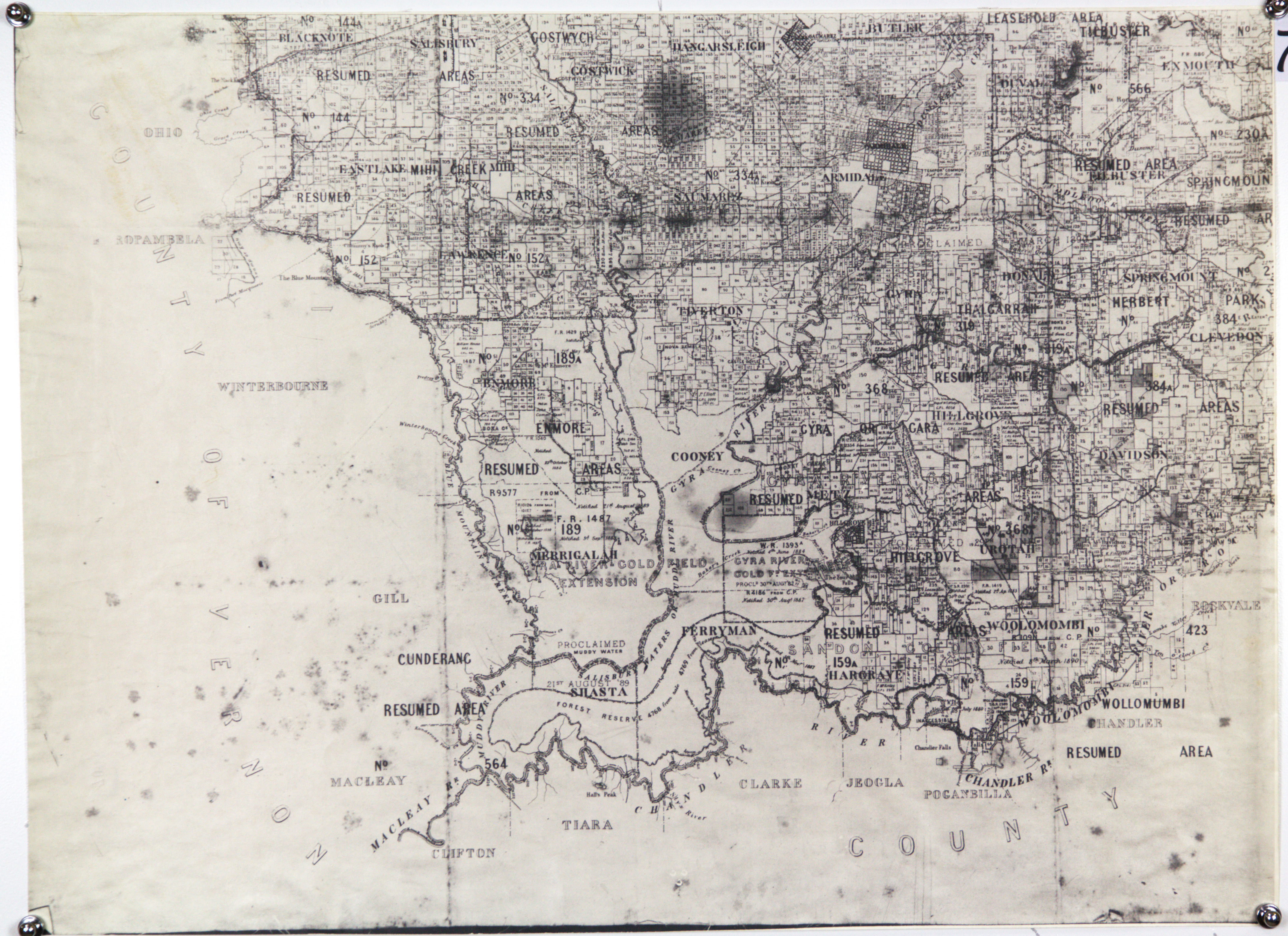 Photocopied plans of Sandon, NSW