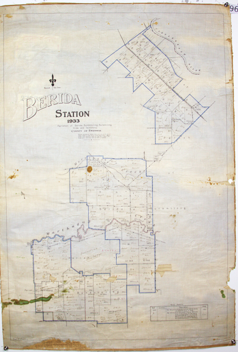 Berinda Station 1933 drawn by F.M. Hallman