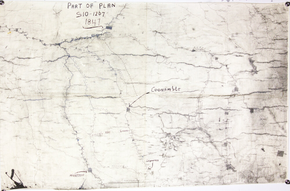 N.W. NSW part of plan S10-1267 Shows sites of Warren, Coonamble and Gilgandra (photocopy)