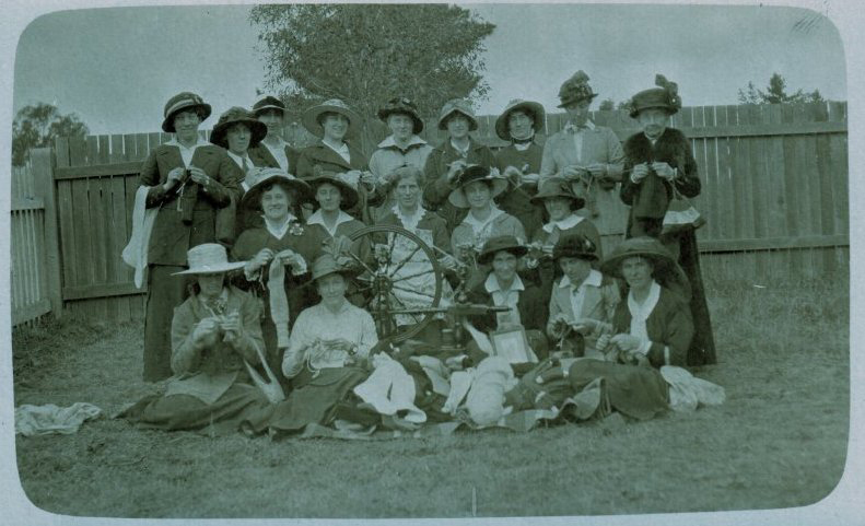 Spinning and Knitting for the War