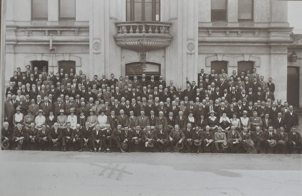 Photograph of the Delegates to the First Convention of the Northern New State Movement, held in Armidale, 19th, 20th and 21st April, 1921