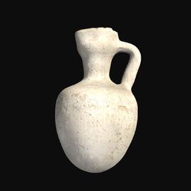 MA2012.16.1 White Slip Painted dipper juglet