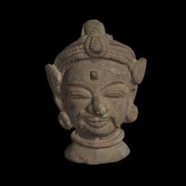 MA2020.3.8 Brass finial head of a man