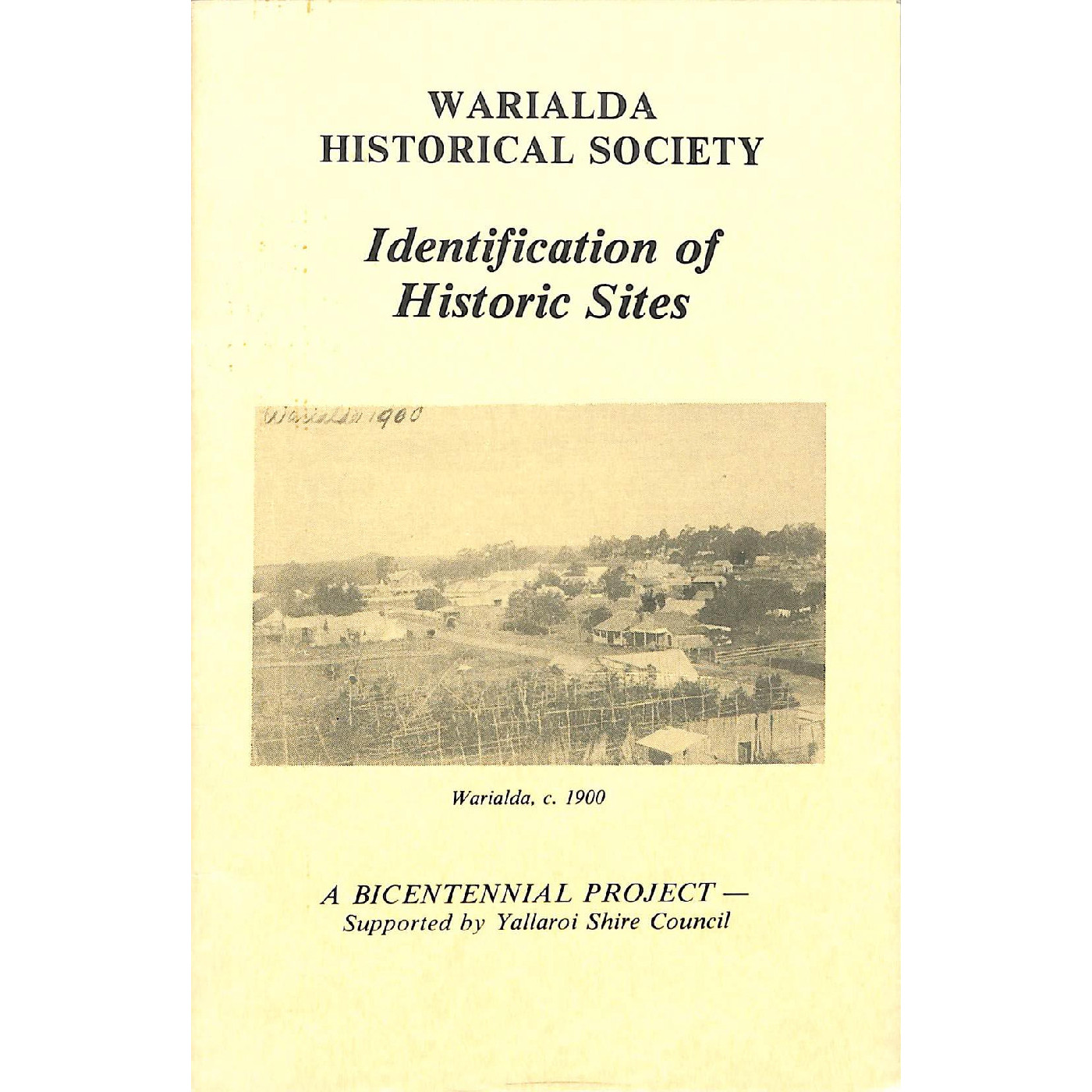Identification of Historic Sites: A Bicentennial Project