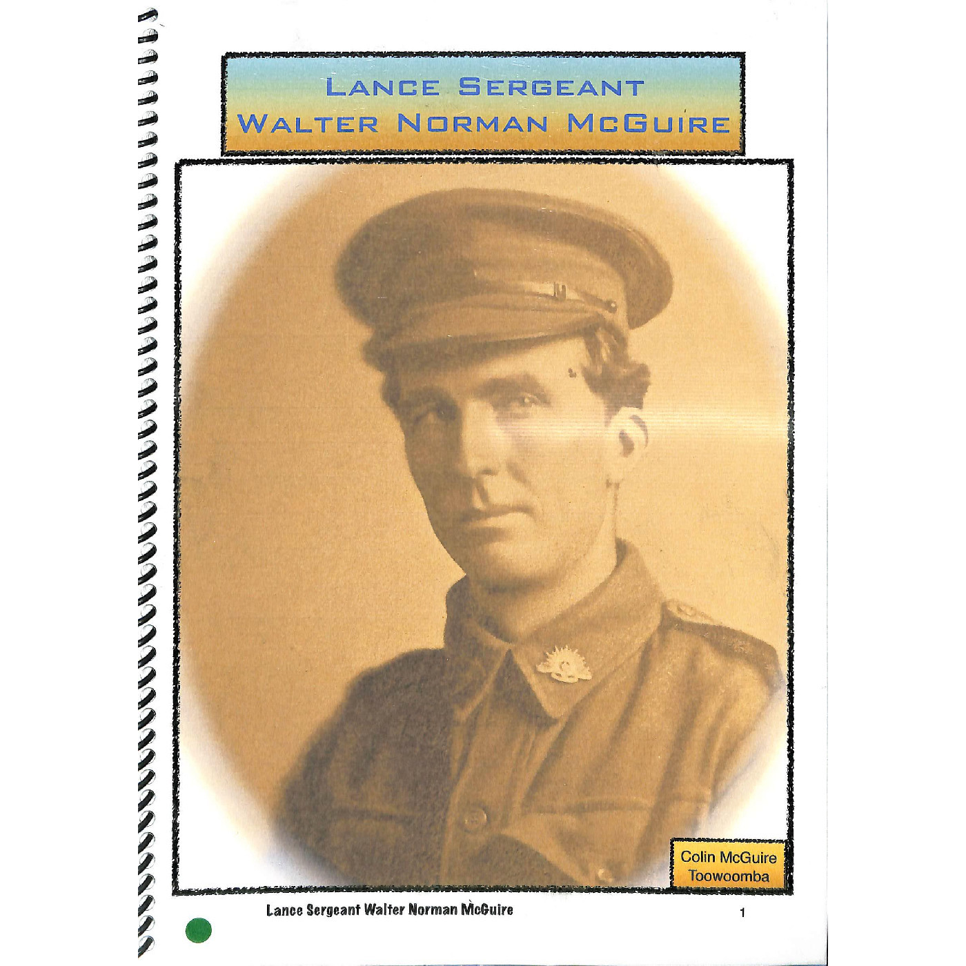 Lance Sergeant Walter Norman McGuire