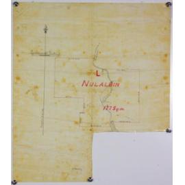 Sketch map showing boundaries of Nulalbin (area 177 sq. ml) on the Dawson River