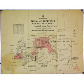 Shows White family holdings. By A. White, District Survey Office, Armidale March 1908
