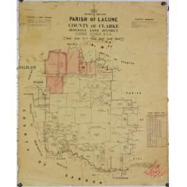 Parish of Lagune, County of Clarke, Armidale Land District, showing White holdings as at 5/3/1908