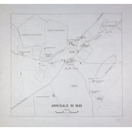Armidale in 1849. Original map drawn by R.B. Walker c.1963