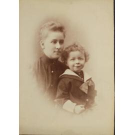 Unidentified woman and child