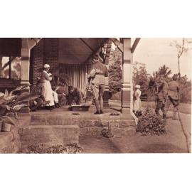 On the verandah at the Red Cross Home, Booloominbah