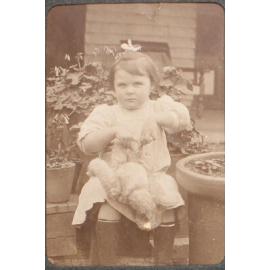 [Girl with teddy bear]