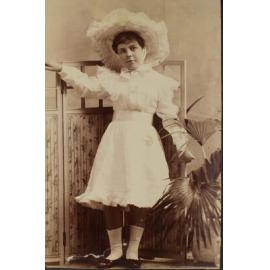 Unidentified girl in a hat