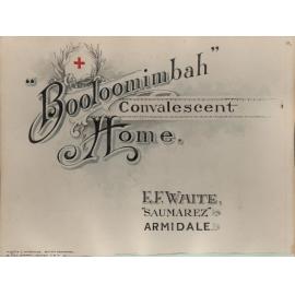 Album Frontispiece "Booloomimbah Convalescent Home"