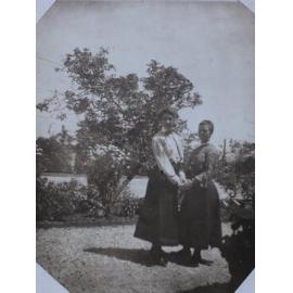 Girls in a garden