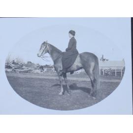 Woman on horseback