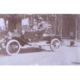 Man, woman and child in a car