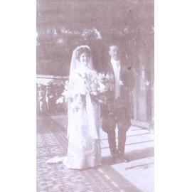 Unidentified bride and groom