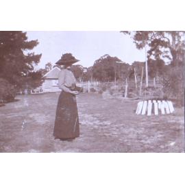 Unidentified woman in the garden