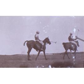 Two unidentified polo players