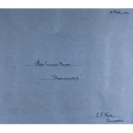 Title page - 'Red Cross Home - Booloominbah - 19th Sept., 1918 - E. F. White, Saumarez'