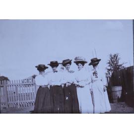 Five women outside