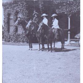 Three women on horseback