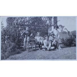 Five children in the garden