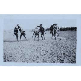 Soldiers playing in the desert