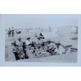 Soldiers dining in a bunker