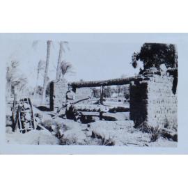 Officer near a water well