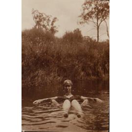 Unidentified woman floating in the creek