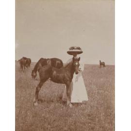 'Eight weeks' with an unidentified woman Vixen's first foal