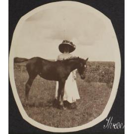 'Three months' Vixen's first foal with an unidentified woman